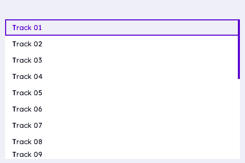 Default Track List