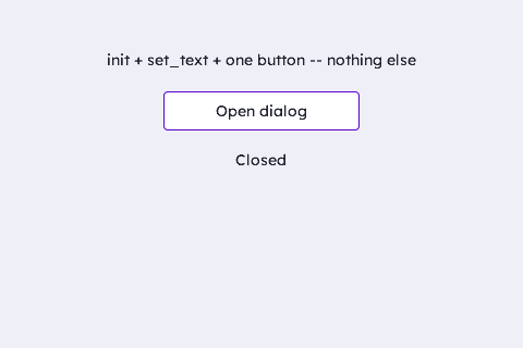 Default Dialog