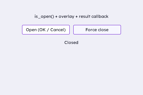 Open/Close Lifecycle