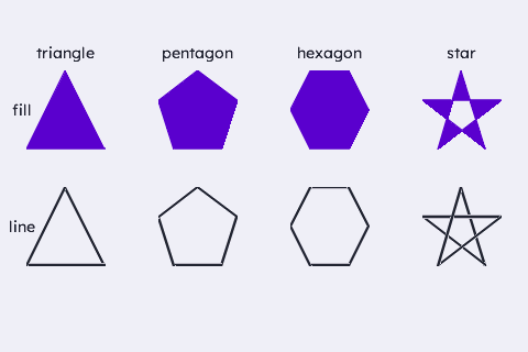 Shapes: Filled & Outline