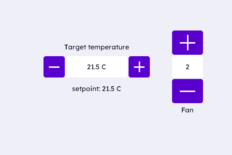 Default SpinBox: Setpoint + Vertical Stepper