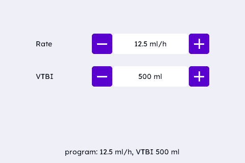 Infusion Pump: Rate + VTBI