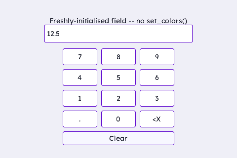 Default Field (numeric keypad)