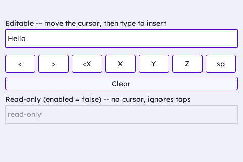 Cursor Movement & Read-Only
