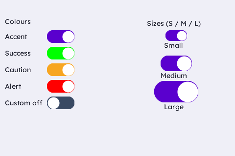 Colours & Sizes
